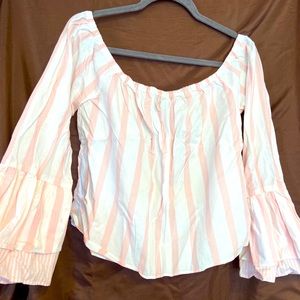 Off shoulder crop blouse